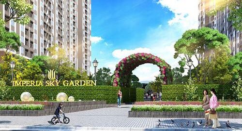 Imperia Sky Garden được thiết kế như những “ốc đảo” giữa phố thị.